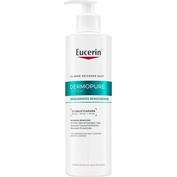 EUCERIN DERMOPURE CLINICAL CORRECTING MÉLYTISZTÍTÓ GÉL ARCRA ÉS TESTRE 400ML