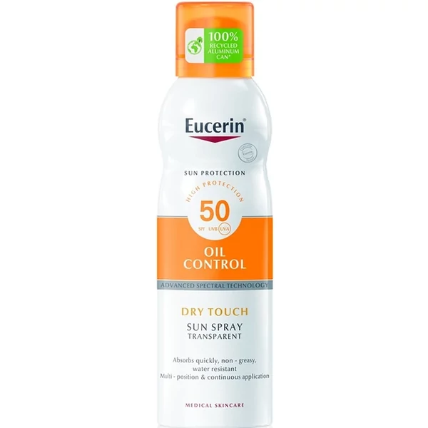 EUCERIN SUN OIL CONTROL DRY TOUCH SZÍNTELEN NAPOZÓ AEROSOL SPRAY SPF50 200ML