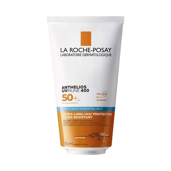 LA ROCHE-POSAY ANTHELIOS UVMUNE 400 NAPVÉDŐ TEJ ARCRA ÉS TESTRE SPF50+ 150ML