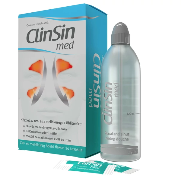 CLINSIN MED ORR- ÉS MELLÉKÜREGÖBLÍTŐ KÉSZLET (1DB FLAKON+16DB TASAK)