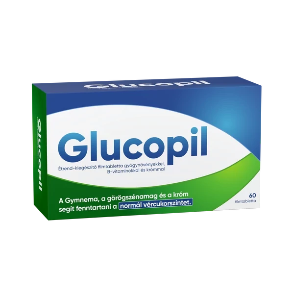 GLUCOPIL ÉTREND-KIEGÉSZÍTŐ FILMTABLETTA GYÓGYNÖVÉNYEKKEL 60X