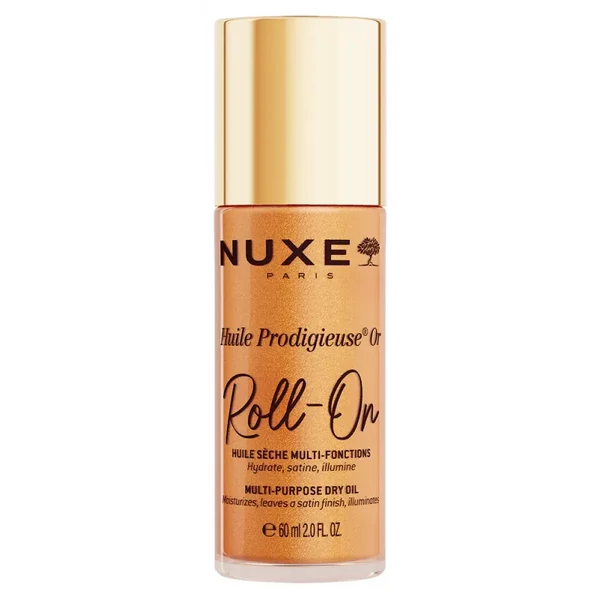 NUXE HUILE PRODIGIEUSE TÖBBFUNKCIÓS ARANY-CSILLÁMOS SZÁRAZ OLAJ ROLL-ON 60 ML