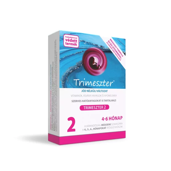 TRIMESZTER 2 JÓD NÉLKÜLI VÁRANDÓSVITAMIN ÉTREND-KIEGÉSZÍTŐ TABLETTA 60X