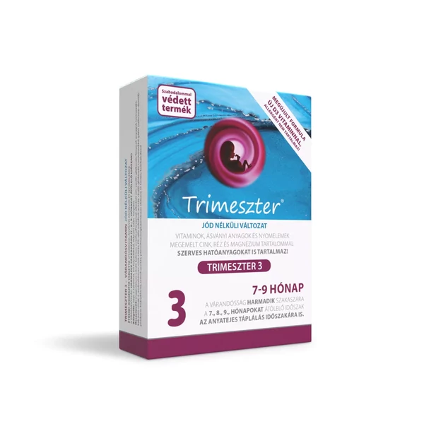 TRIMESZTER 3 JÓD NÉLKÜLI VÁRANDÓSVITAMIN ÉTREND-KIEGÉSZÍTŐ TABLETTA 60X