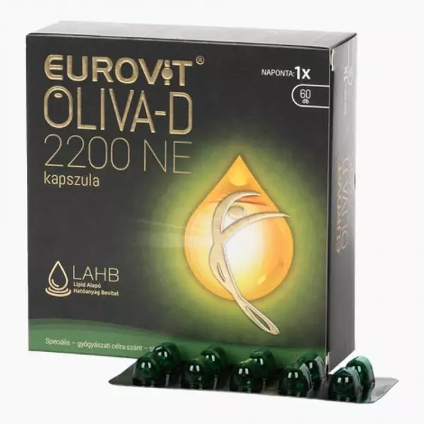 EUROVIT OLIVA-D 2200NE LÁGYZSELATIN KAPSZULA 60X