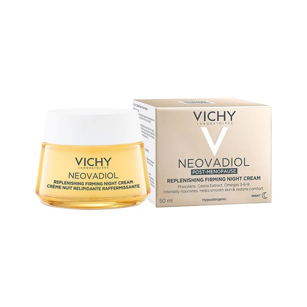 VICHY NEOVADIOL POST-MENOPAUSE / A VÁLTOZÓKOR UTÁN LIPIDPÓTLÓ, BŐRTÖMÖRSÉGET FOKOZÓ ÉJSZAKAI ARCKRÉM 50ML