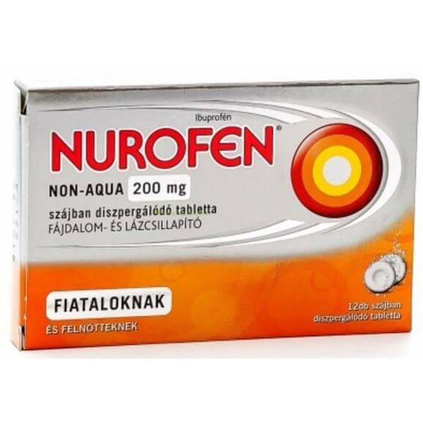 NUROFEN NON-AQUA 200 MG SZÁJBAN OLDÓDÓ TABLETTA GYEREKEKNEK 12X