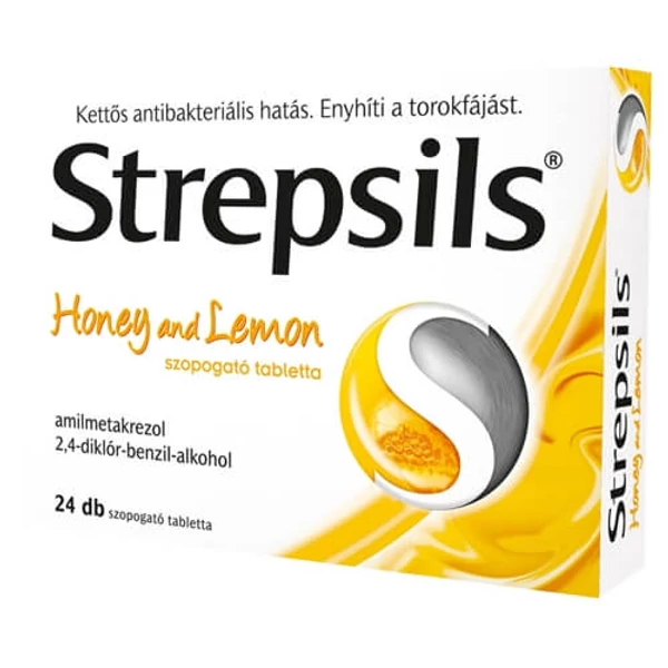 STREPSILS HONEY AND LEMON SZOPOGATÓ TABLETTA 24X