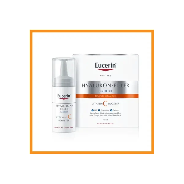 EUCERIN HYALURON-FILLER C-VITAMINOS RÁNCTALANÍTÓ ARCÁPOLÓ KONCENTRÁTUM 3X8ML