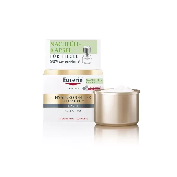 EUCERIN HYALURON-FILLER + ELASTICITY BŐRTÖMÖRSÉGET REGENERÁLÓ ÉJSZAKAI KRÉM ÖKO-UTÁNTÖLTŐ 50ML