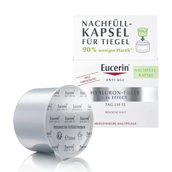 EUCERIN HYALURON-FILLER RÁNCFELTÖLTŐ NAPPALI ARCKRÉM ÖKO-UTÁNTÖLTŐ 50ML