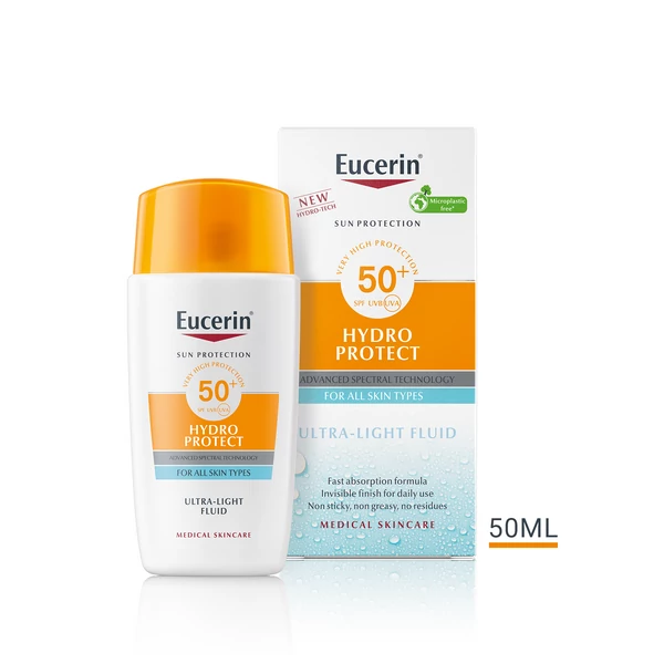 EUCERIN SUN HYDRO PROTECT ULTRA-KÖNNYŰ NAPOZÓ FLUID ARCRA SPF50+ 50ML