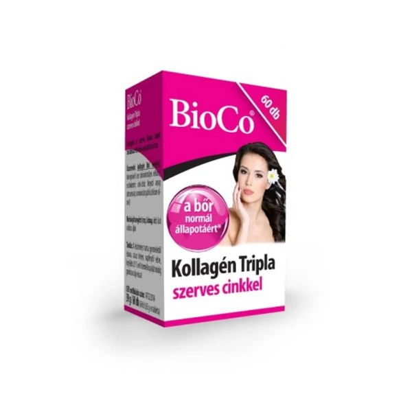 BIOCO KOLLAGÉN TRIPLA SZERVES CINKKEL TABLETTA 60X