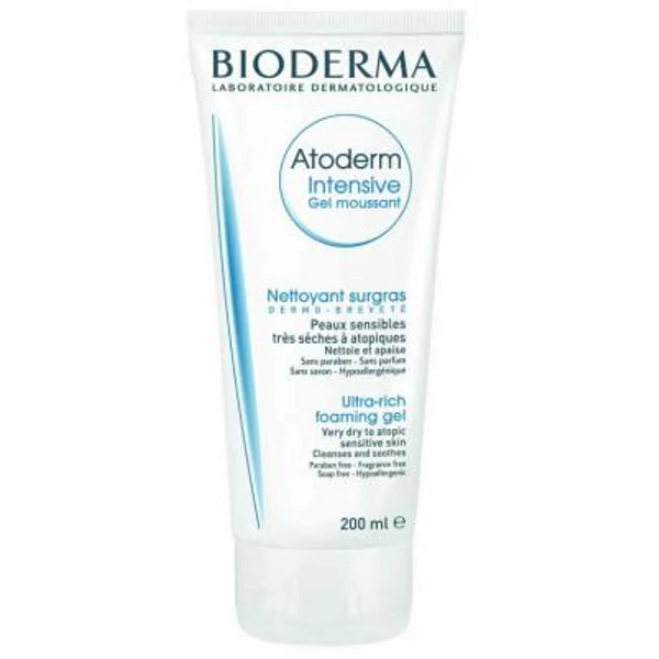 BIODERMA ATODERM INTENSIVE GEL MOUSSANT NYUGTATÓ, TISZTÍTÓ ÉS LIPIDFELTÖLTŐ MOSAKODÓ GÉL 200ML