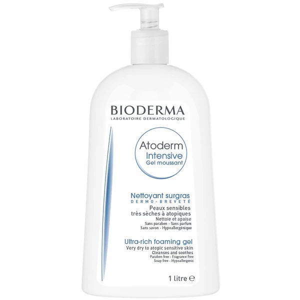 BIODERMA ATODERM INTENSIVE GEL MOUSSANT NYUGTATÓ, TISZTÍTÓ ÉS LIPIDFELTÖLTŐ MOSAKODÓ GÉL 1000ML