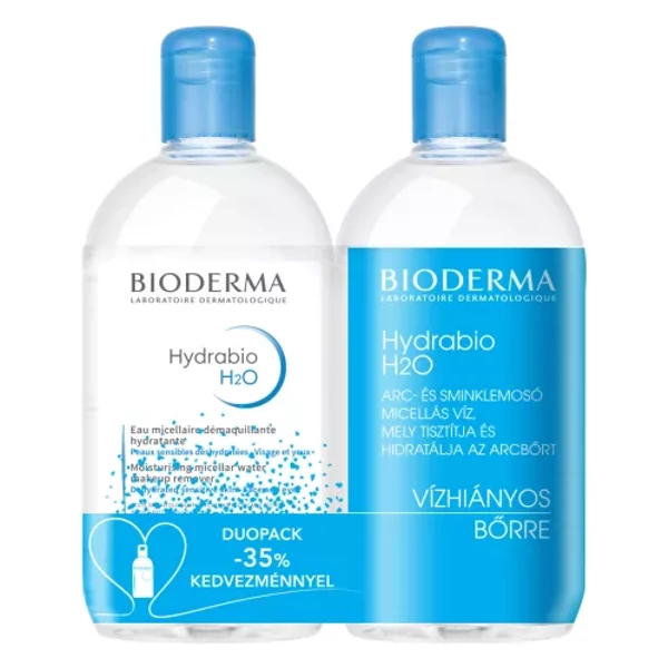 BIODERMA HYDRABIO H2O MICELLÁS ARC- ÉS SMINKLEMOSÓ OLDAT 2X500ML