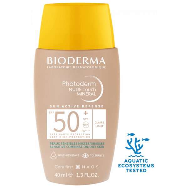 BIODERMA PHOTODERM NUDE TOUCH MINERAL SPF50+ 40ML CLAIRE