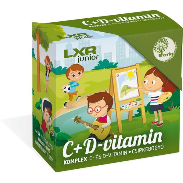 LXR JUNIOR C+D-VITAMIN KOMPLEX RÁGÓTABLETTA 60X