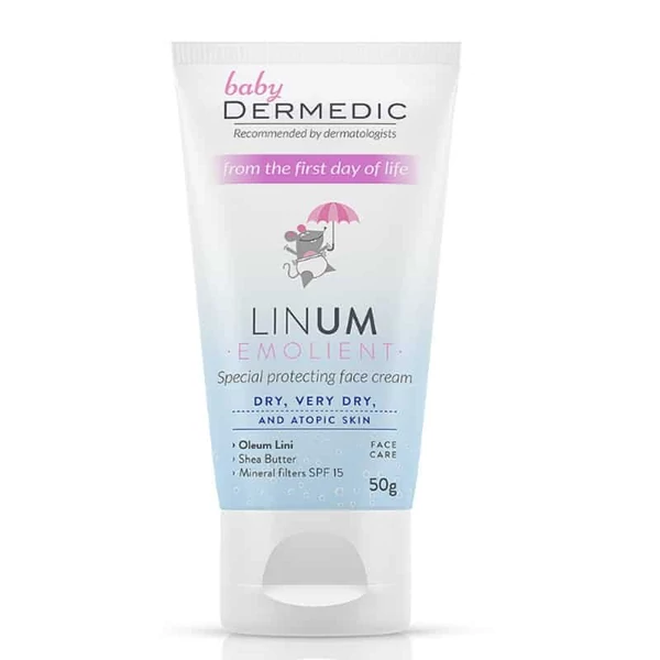 DERMEDIC LINUM EMOLIENT BABY SPECIÁLIS VÉDŐ KRÉM ARCBŐRRE 50G