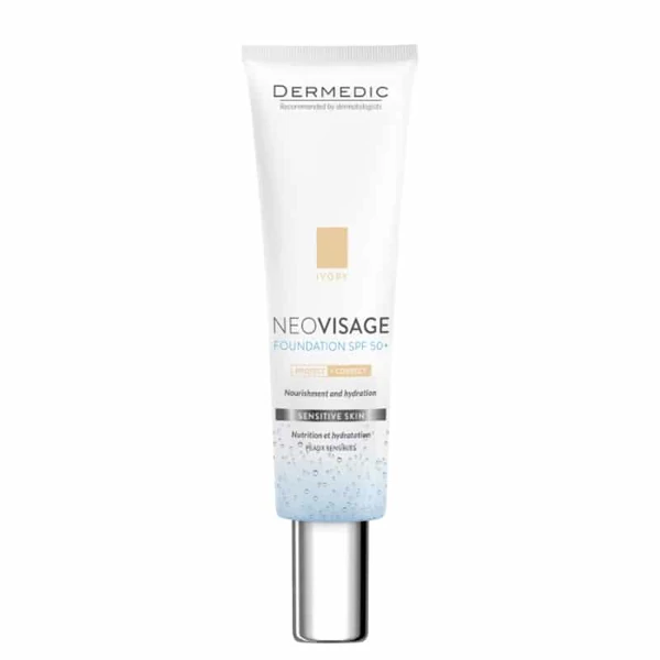 DERMEDIC NEOVISAGE TÁPLÁLÓ ÉS HIDRATÁLÓ ALAPOZÓ KRÉM SPF50+ ELEFÁNTCSONT 30ML