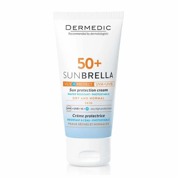 DERMEDIC SUNBRELLA FÉNYVÉDŐ ARCKRÉM SPF50+ SZÁRAZ ÉS NORMÁL BŐRRE 50G