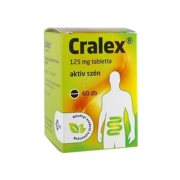 CRALEX 125MG TABLETTA 60X (RÉGI NÉV: CARBO ACTIVATUS EGIS)