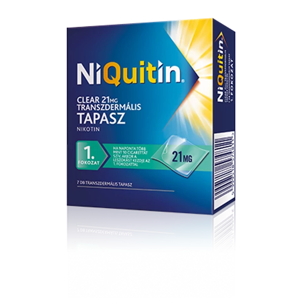 NIQUITIN CLEAR 21 MG TRANSZDERMÁLIS TAPASZ 7X