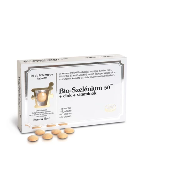 PHARMA NORD BIO-SZELÉNIUM 100+CINK+VITAMIOK TABLETTA  60X