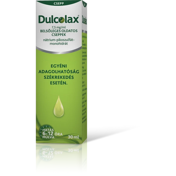 DULCOLAX 7,5MG/ML BELSŐLEGES OLDATOS CSEPPEK 30ML (RÉGI NÉV: GUTTALAX)