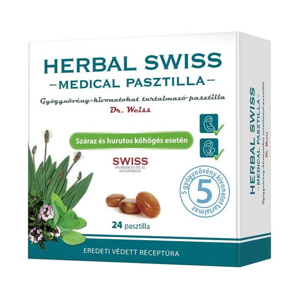 HERBAL SWISS MEDICAL PASZTILLA 24X