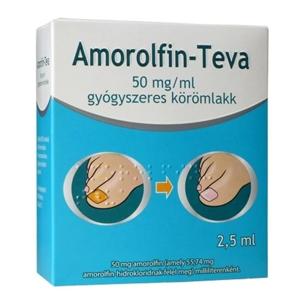 AMOROLFIN-TEVA 50MG/ML GYÓGYSZERES KÖRÖMLAKK 2,5ML