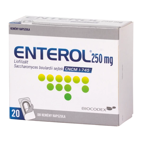 ENTEROL 250 MG KEMÉNY KAPSZULA 20X