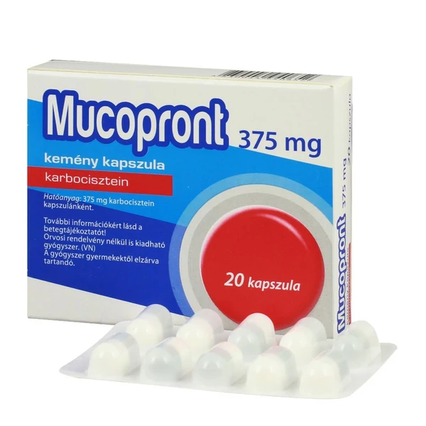 MUCOPRONT 375MG KEMÉNY KAPSZULA 20X