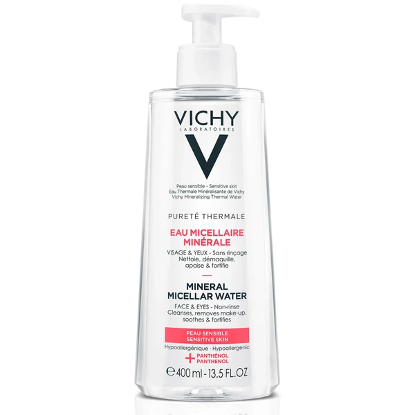 VICHY PURETE THERMAL ÁSVÁNYI MICELLÁS ARCTISZTÍTÓ VÍZ ÉRZÉKENY BŐRRE 400ML