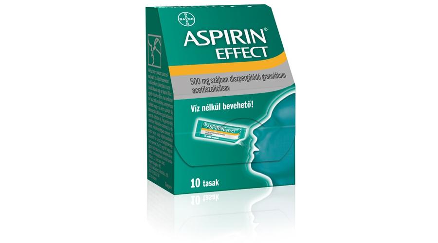 ASPIRIN EFFECT 500MG SZÁJBAN DISZPERGÁLÓDÓ GRANULÁTUM 10X